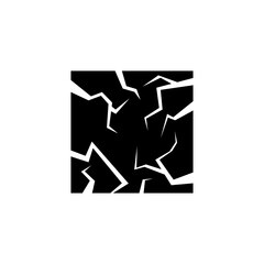 Crack surface fragmented illustration icon symbol design vector