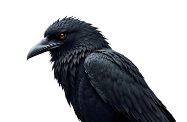 Fototapeta premium black raven on a isolated background