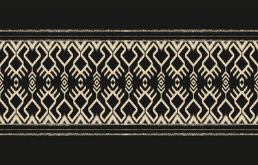 Obraz premium Geometric ethnic oriental ikat seamless pattern color oriental. Aztec ornament print. Design for background ,curtain, carpet, wallpaper, clothing, wrapping, Batik, vector illustration.