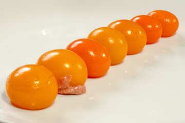 Unlaid chicken eggs isolated in white