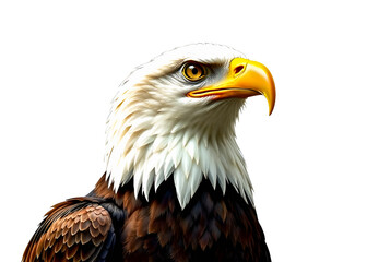 Obraz premium portrait of a bald eagle on a isolated background