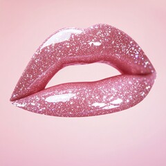 Close-Up of a Single Shimmery Lip Gloss Lipstick