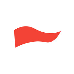 fluttering triangular flag icon