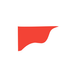 fluttering triangular flag icon