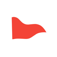 fluttering triangular flag icon