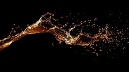 Coffee Splash in Mid Air with Dramatic Lighting