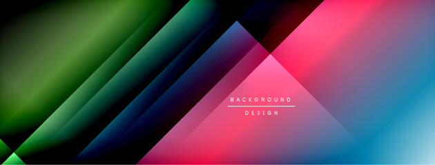 Colorful gradient with lines made of shadow and light. Creative background