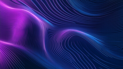 Futuristic Technology Abstract Background with Glowing Curved Lines