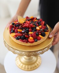 cake with fruits