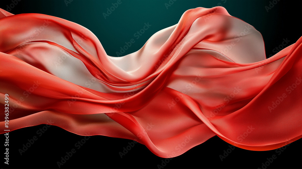 Aufkleber fabric flowing silk texture with elegant draping and soft movement