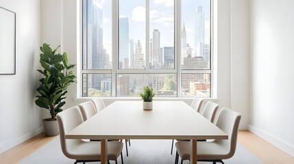 Modern Dining Room City View