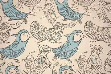seamless pattern with feathers