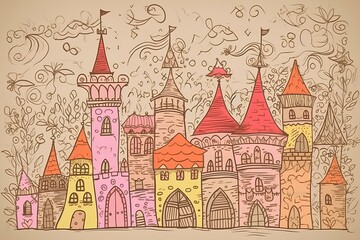 Fototapeta premium castle in the city
