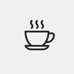 Coffee cup icon flat vector design