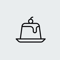 Pudding icon flat vector design