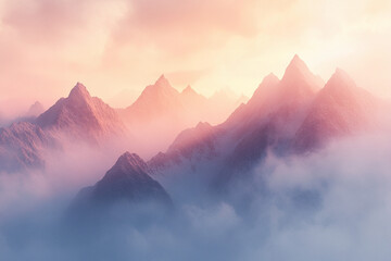 Obraz premium sunrise over mountains