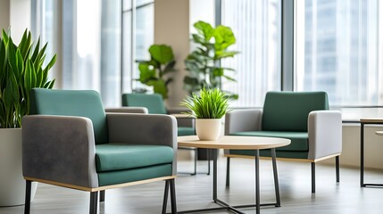 Modern Office Lounge Chairs Plants