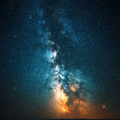 Obraz premium Beautiful auroras accompanied a huge and beautiful starry sky. A starry sky conceals nothing. The picture should have layers, a sense of depth, a sense of detail, high-definition.