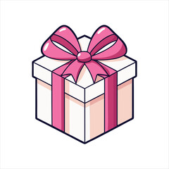 red gift box with heart on top3d illustration