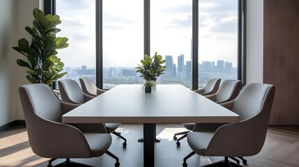 Fototapeta premium Modern Office Meeting Room View