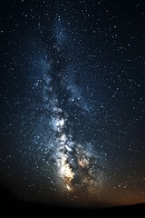 Obraz premium Beautiful auroras accompanied a huge and beautiful starry sky. A starry sky conceals nothing. The picture should have layers, a sense of depth, a sense of detail, high-definition.