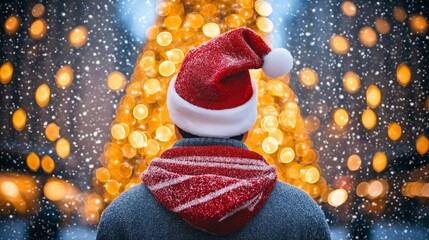 Winter Wonderland Times Square Golden Bokeh Lights