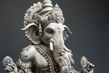 Greeting card with bright holiday composition for Ganesh Chaturthi