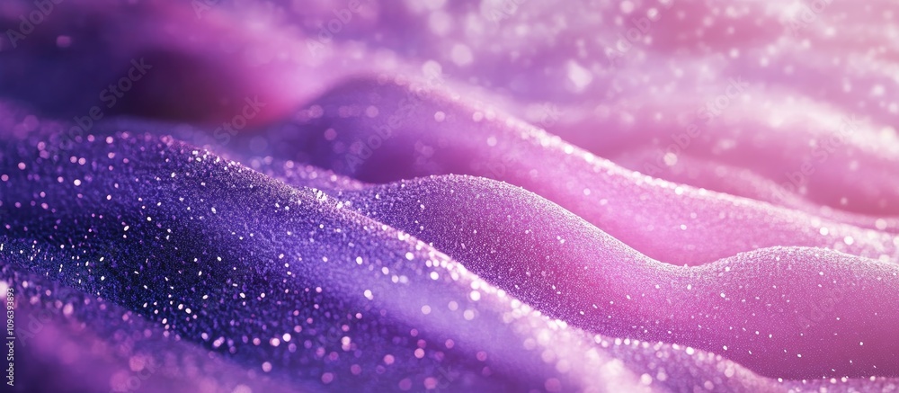 Poster elegant blurred lilac shimmering background with soft waves and sparkling particles creating a dream