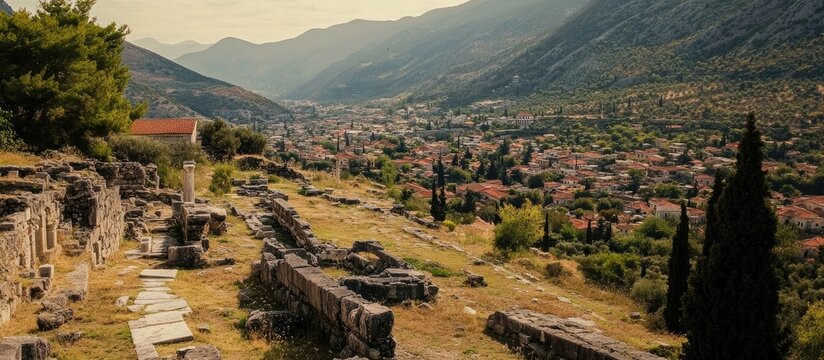 Ancient ruins and vibrant landscape of Troas showcasing historical significance and captivating natural beauty in a serene valley setting