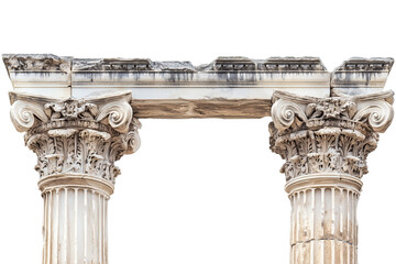 Greek column isolated on transparent background