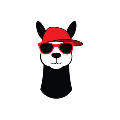 Adorable Llama with Hat - Fun Cartoon Clipart Illustration