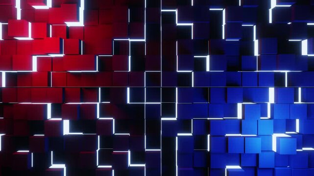 Police lights wall bricks endless VK loop background