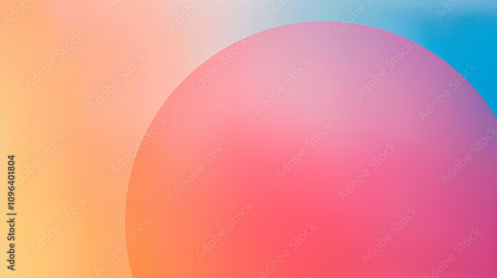Poster a soft gradient background featuring a large, smooth shape in vibrant colors.
