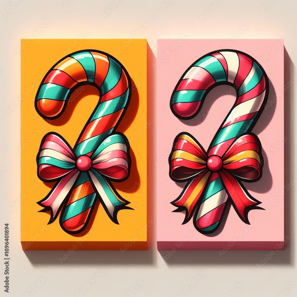 Poster candy stripe sticky notes – notes with thin colorful stripes r