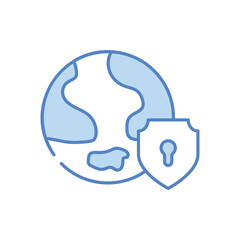 Global Security vector icon