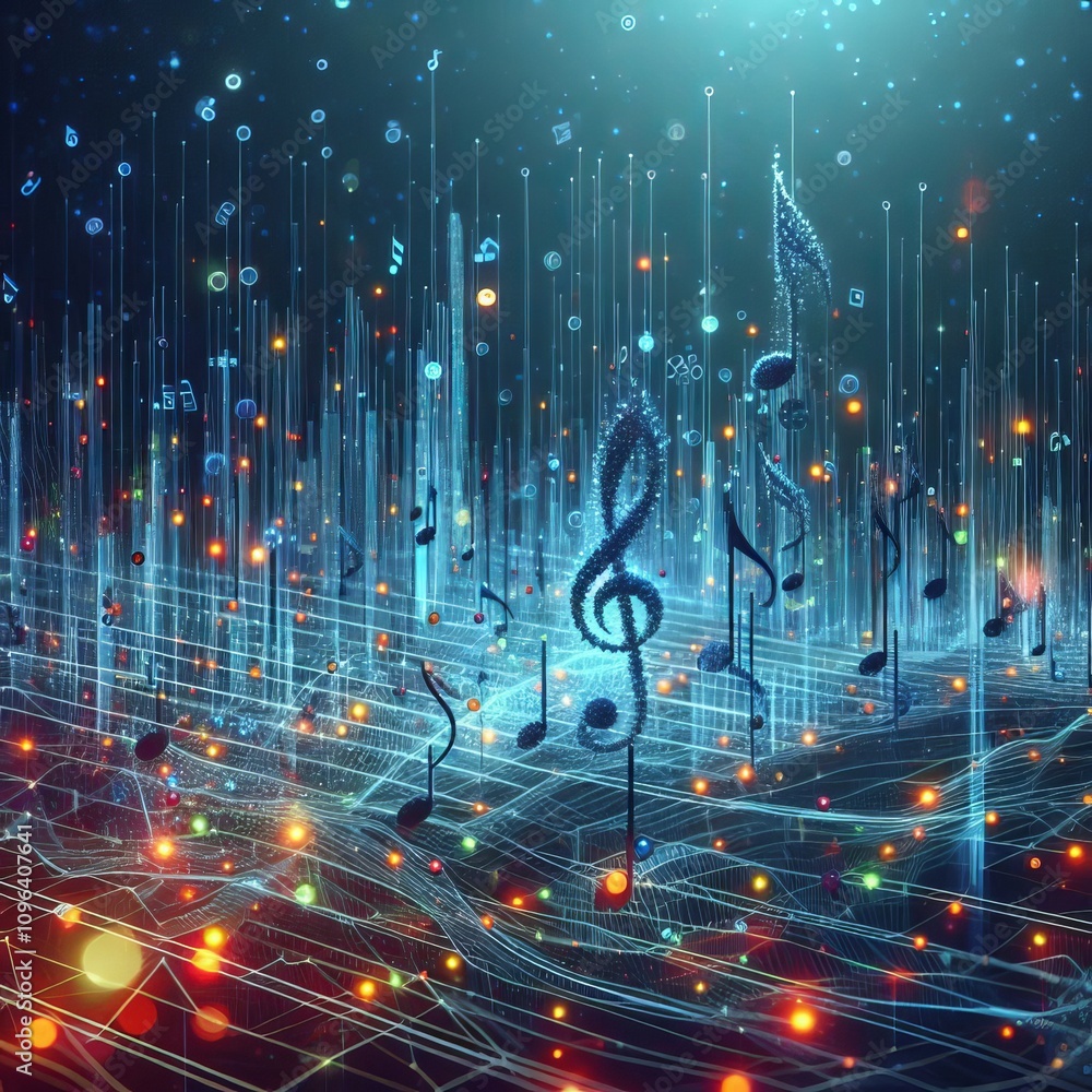 Poster data sonification data points are turned into music with each da