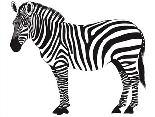 Black and White Zebra Drawing