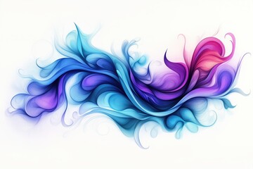 Abstract and harmonious wave tattoo with vibrant colors