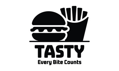 Tasty Food Doodle Icon Set Featuring Labels, Stickers, and Tasty Mascots