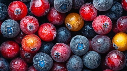 Frozen Berries Mixed Colorful Winter Fruits