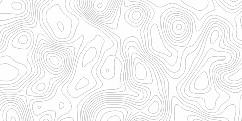 Fototapeta premium Topographic map background geographic line map with seamless ornament design. The black on white contours topography stylized height of the lines map. 