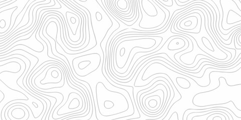 Topographic map background geographic line map with seamless ornament design. The black on white contours topography stylized height of the lines map.	