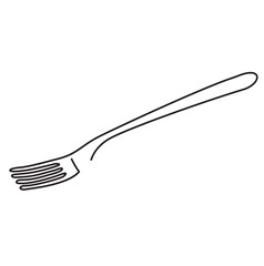 Fork logo with a single continuous line design on a white background