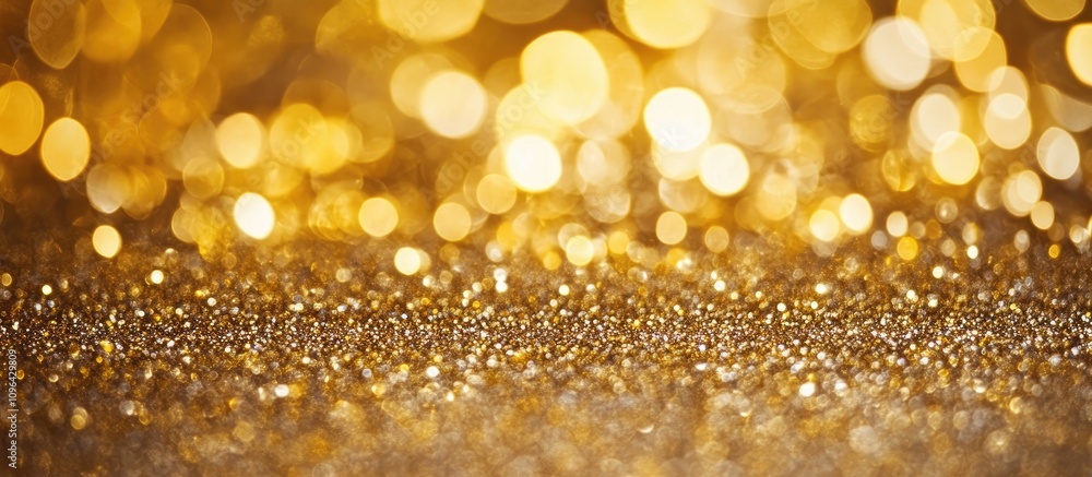 Poster golden shimmering bokeh background creating a festive and elegant atmosphere perfect for celebration