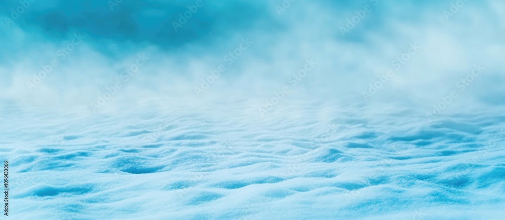 Poster snowy landscape background with soft blue hues and blurred texture ideal for winter themes and text 