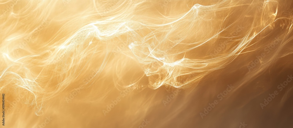 Poster subtle golden swirls creating an ethereal light abstract background for artistic and design projects
