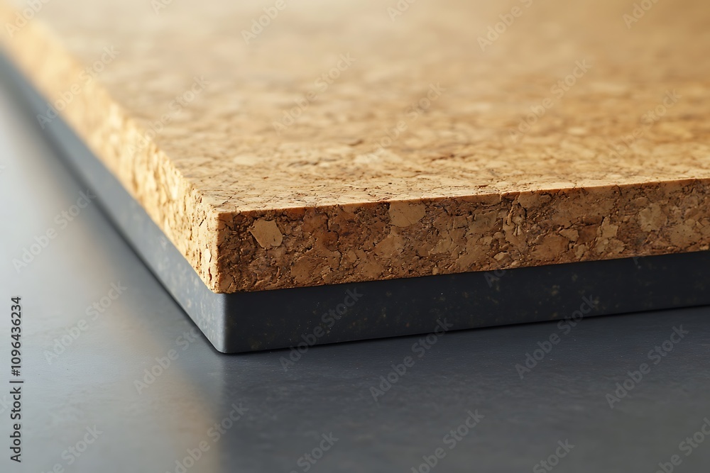 Poster Close-up of a cork board's edge showing texture and layers.