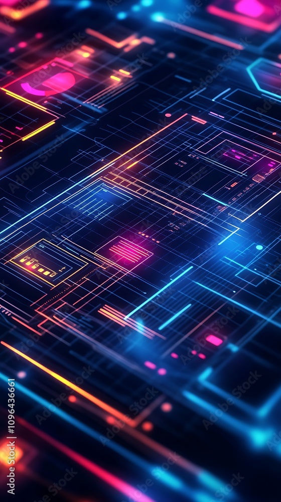 Poster touchscreen phone links to online global network and iot data.