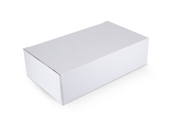 White cardboard box isolated on a White background