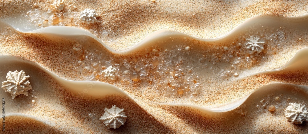 Aufkleber textured sandy surface with flowing waves and subtle shadows created by wind patterns and decorative